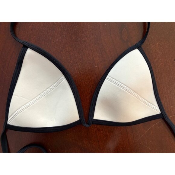 Triangl Chloe Neoprene Halter String Bikini Top ONLY White & Black Size Small - Picture 5 of 10
